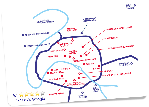 Carte des clubs Neoness en France