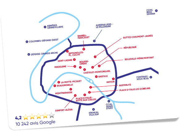 Carte des clubs Neoness en France