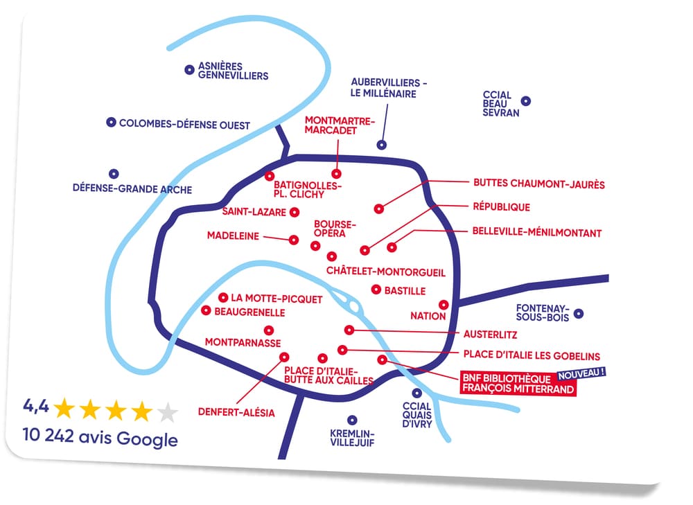 Carte des clubs Neoness en France