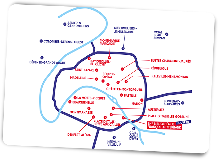 Carte des clubs Neoness à Paris