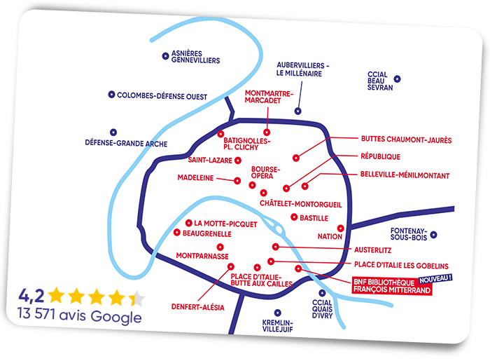 Carte des clubs Neoness en France