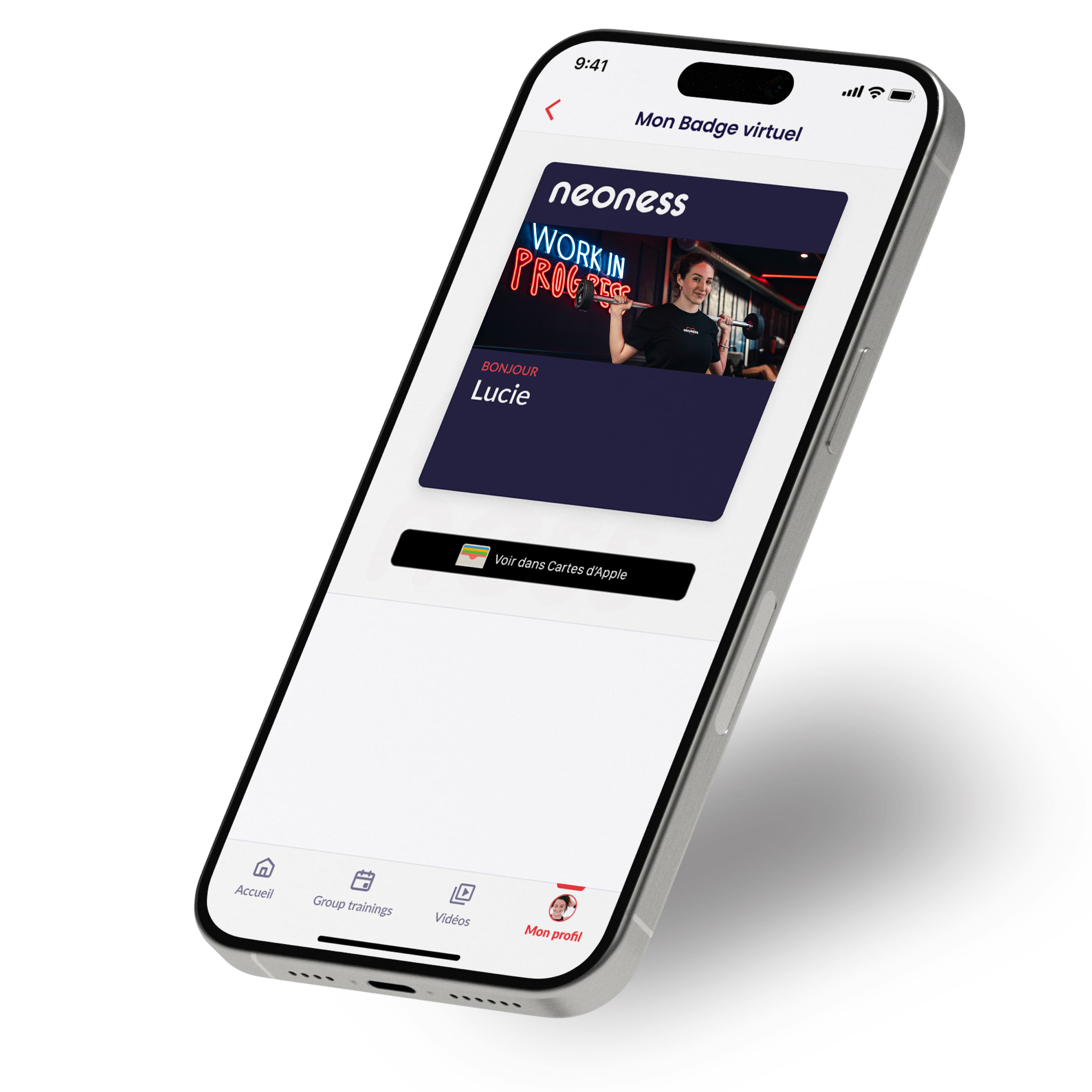 Application Neoness Badge virtuel